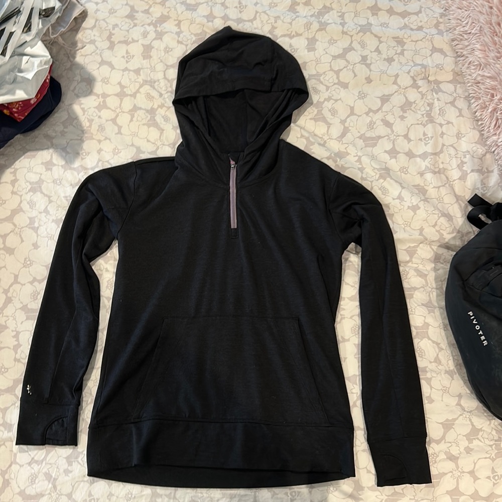 Athelta Girl black quarter zip